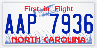 NC license plate AAP7936
