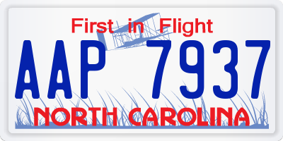 NC license plate AAP7937