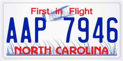 NC license plate AAP7946