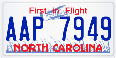 NC license plate AAP7949