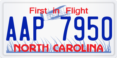 NC license plate AAP7950