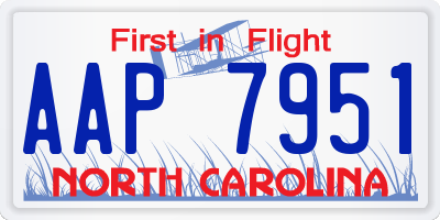 NC license plate AAP7951