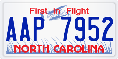 NC license plate AAP7952