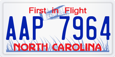 NC license plate AAP7964
