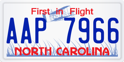 NC license plate AAP7966