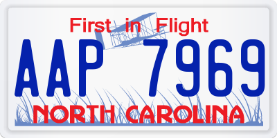 NC license plate AAP7969