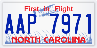 NC license plate AAP7971