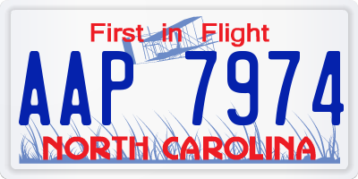 NC license plate AAP7974