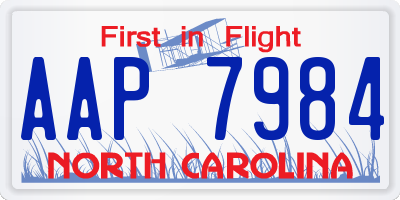 NC license plate AAP7984