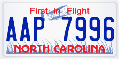 NC license plate AAP7996