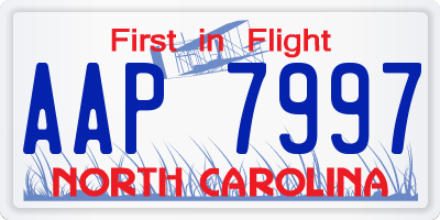 NC license plate AAP7997