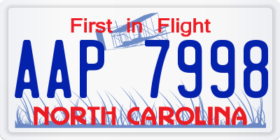 NC license plate AAP7998