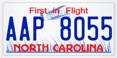 NC license plate AAP8055