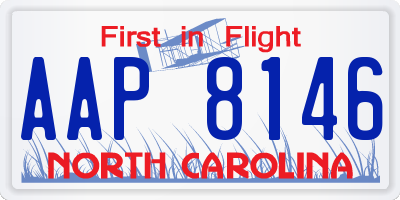 NC license plate AAP8146