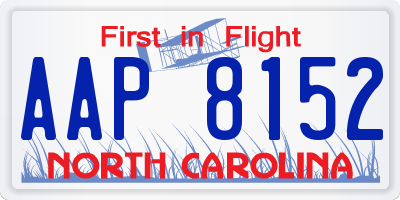 NC license plate AAP8152