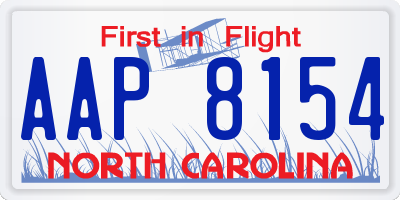 NC license plate AAP8154