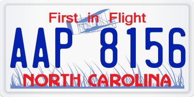NC license plate AAP8156