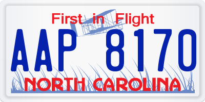 NC license plate AAP8170