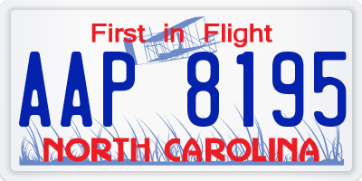 NC license plate AAP8195