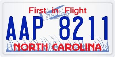 NC license plate AAP8211