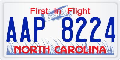 NC license plate AAP8224