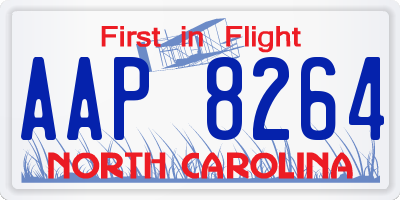 NC license plate AAP8264