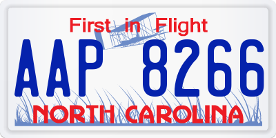 NC license plate AAP8266