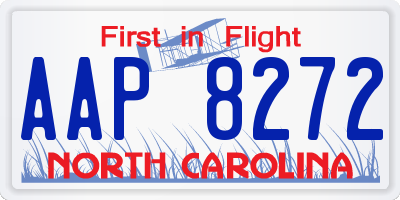 NC license plate AAP8272