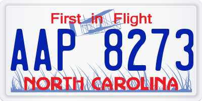 NC license plate AAP8273