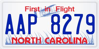 NC license plate AAP8279