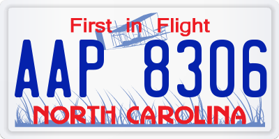 NC license plate AAP8306