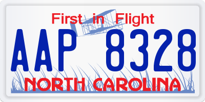 NC license plate AAP8328