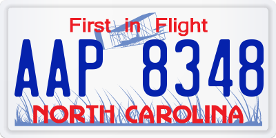 NC license plate AAP8348