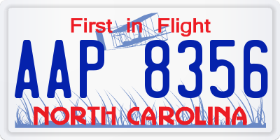 NC license plate AAP8356