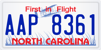 NC license plate AAP8361