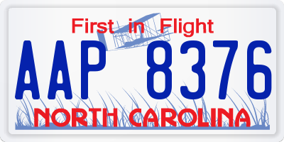 NC license plate AAP8376