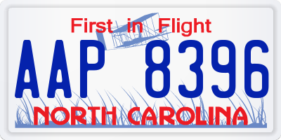 NC license plate AAP8396