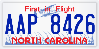 NC license plate AAP8426