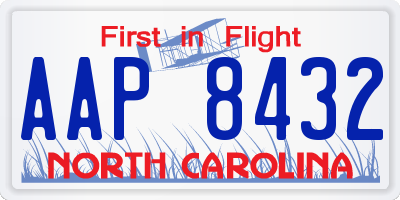 NC license plate AAP8432