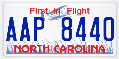 NC license plate AAP8440