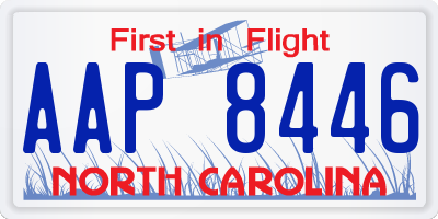 NC license plate AAP8446