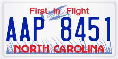 NC license plate AAP8451