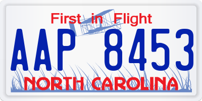 NC license plate AAP8453