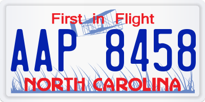 NC license plate AAP8458