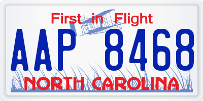 NC license plate AAP8468