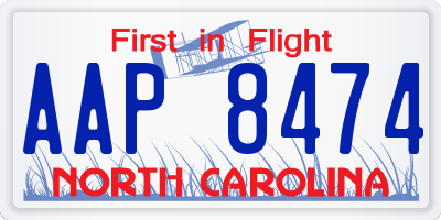 NC license plate AAP8474