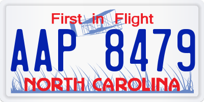 NC license plate AAP8479