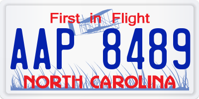 NC license plate AAP8489