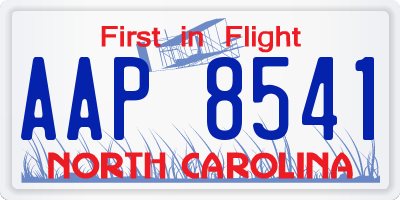 NC license plate AAP8541