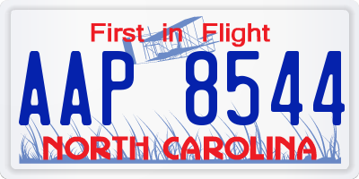 NC license plate AAP8544